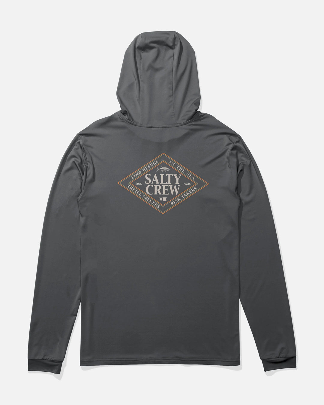 Salty Crew Men's Iconic Hood Sunshirt - Charcoal
