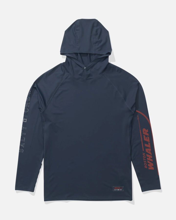 Salty Crew Men's Whaler Apex Perforated Sunshirt - Navy
