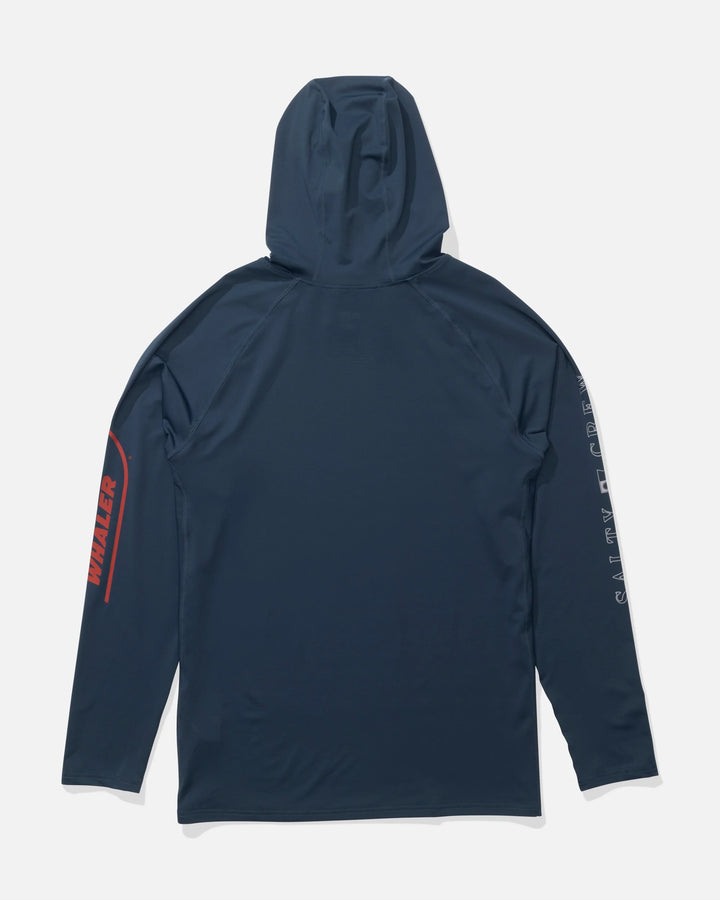 Salty Crew Men's Whaler Apex Perforated Sunshirt - Navy