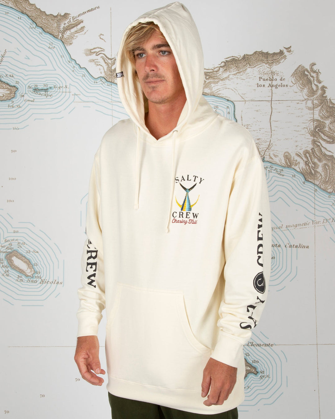 Salty Crew Tailed Ivory Hood Fleece - IVORY - Sun Diego Boardshop