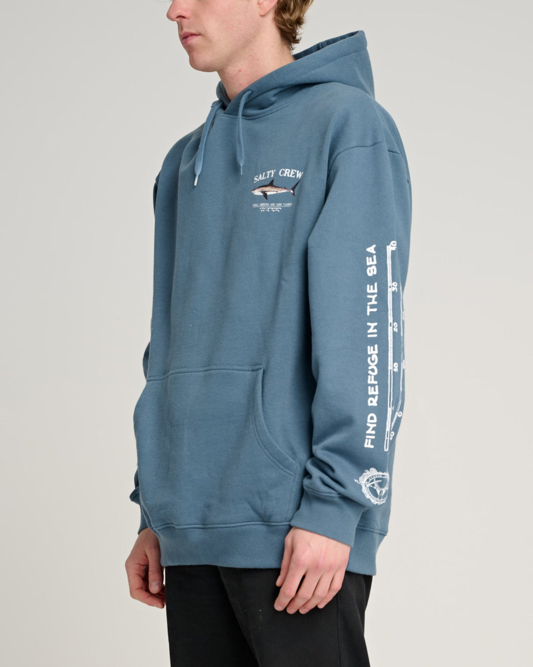 Salty Crew Bruce Hood Fleece - SLATE - Sun Diego Boardshop