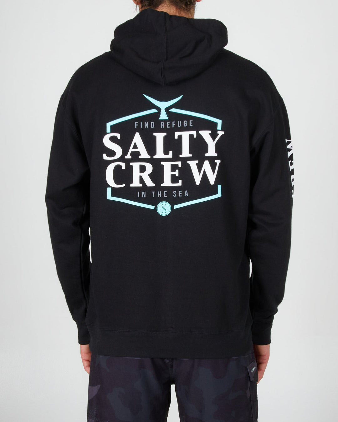 Salty Crew Skipjack Black Hood Fleece - BLACK - Sun Diego Boardshop