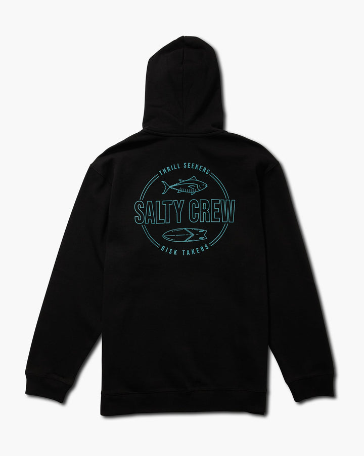 Salty Crew Outlined Zip Fleece - BLACK - Sun Diego Boardshop