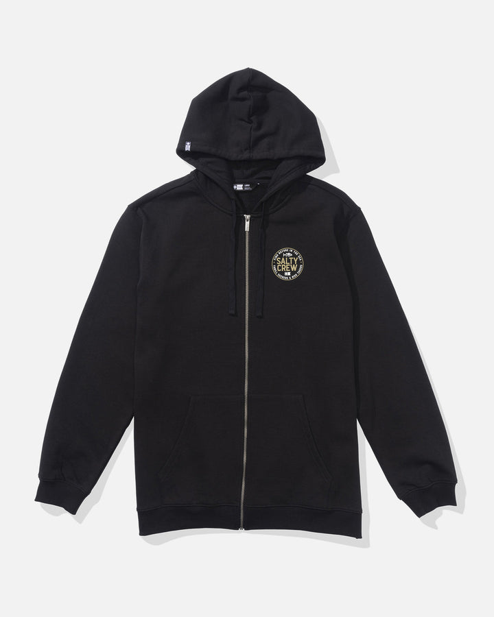 Salty Crew Legendary Zip Fleece Hoodie - BLACK - Sun Diego Boardshop