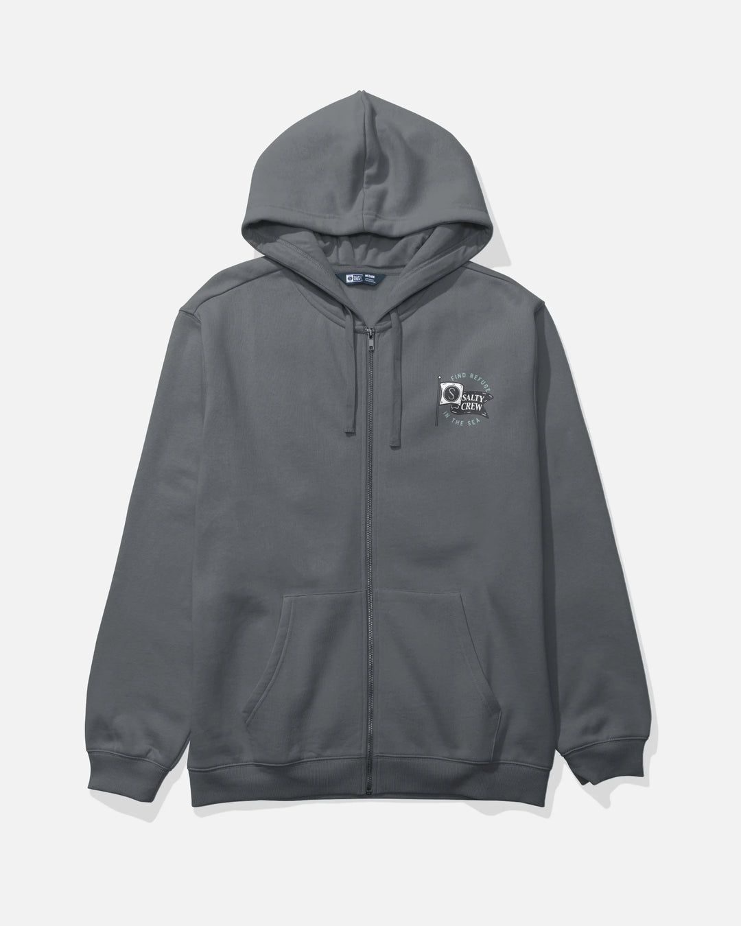 Salty Crew Men's Wavey Zip Fleece - Charcoal