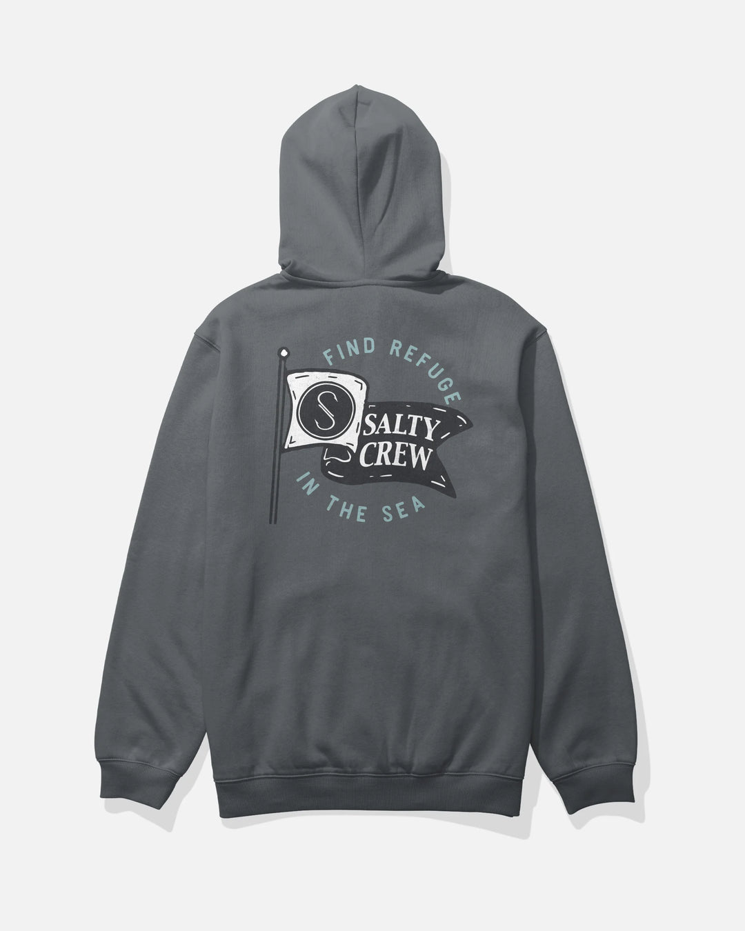Salty Crew Men's Wavey Zip Fleece - Charcoal