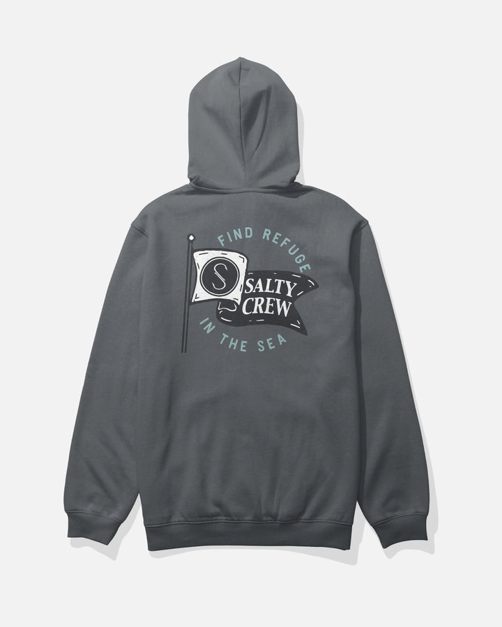 Salty Crew Men's Wavey Zip Fleece - Charcoal