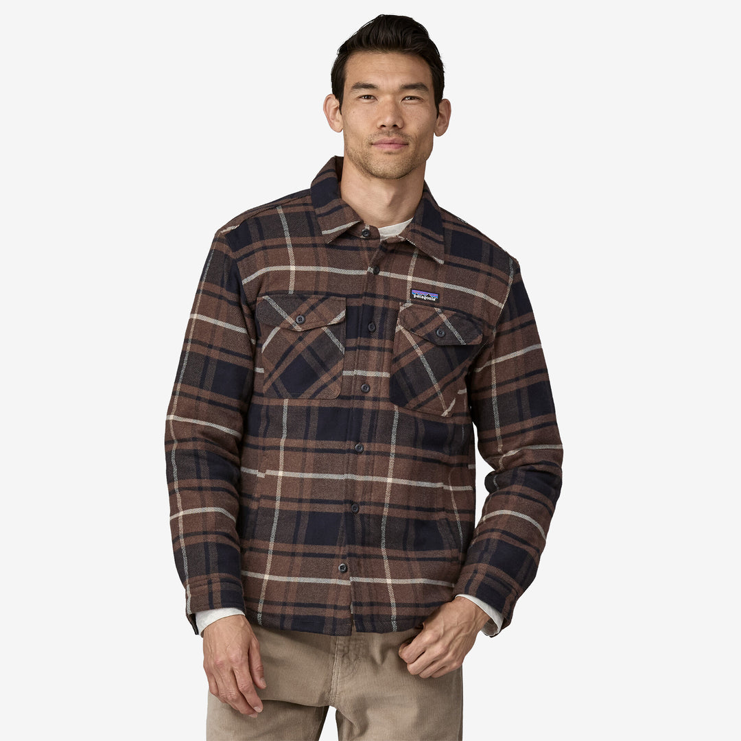 Patagonia Men's Lightweight Insulated Fjord Flannel Shirt - OUTDOOR MOLASSES BROWN - Sun Diego Boardshop