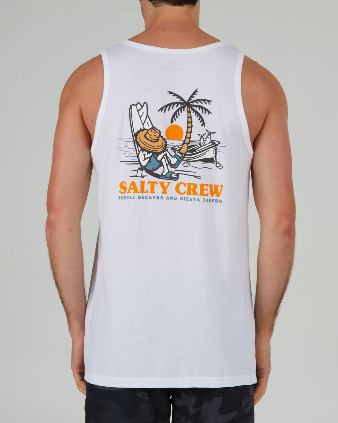 Salty Crew Siesta Charcoal Tank - WHITE - Sun Diego Boardshop