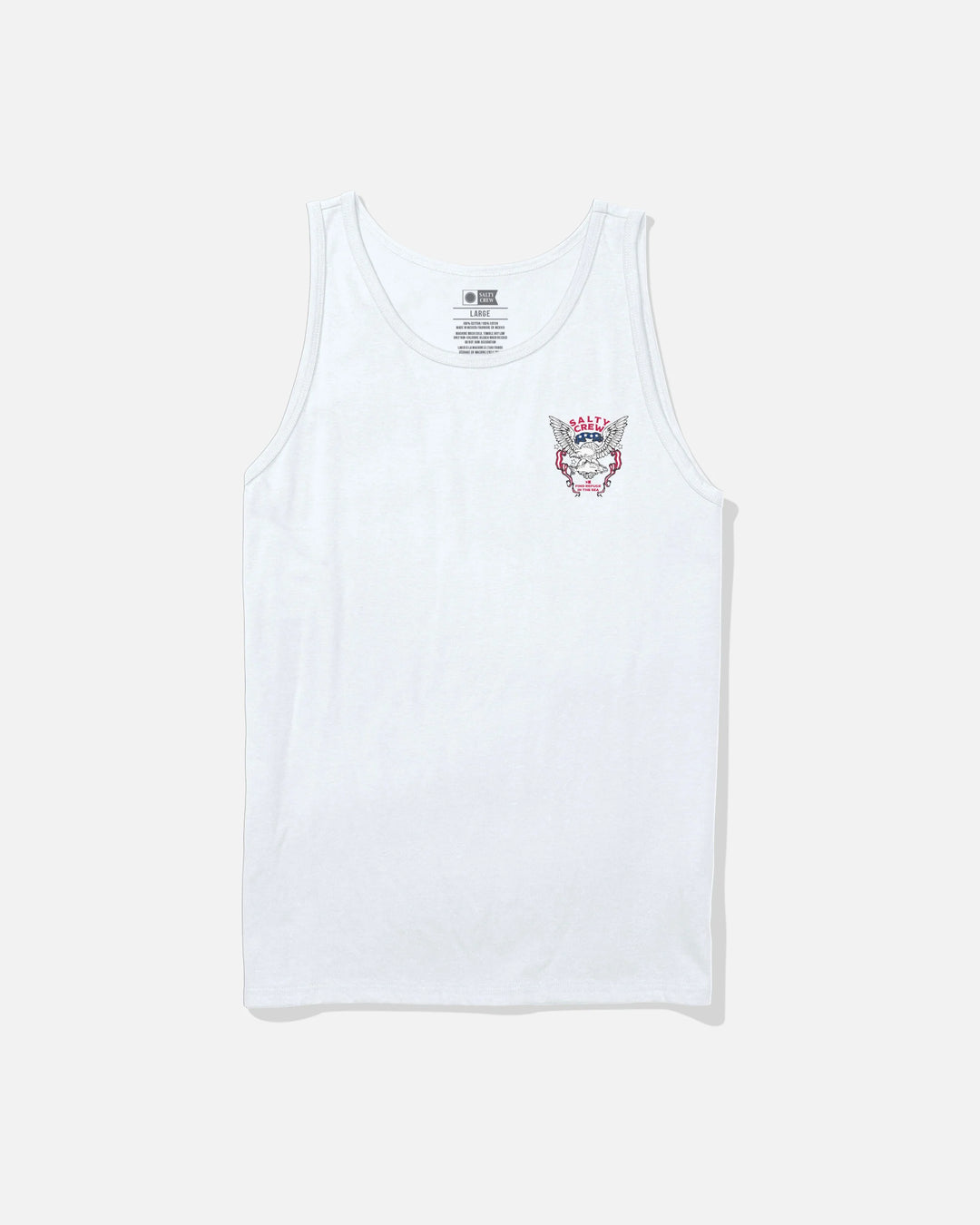 Salty Crew Men's American Talon Tank - White