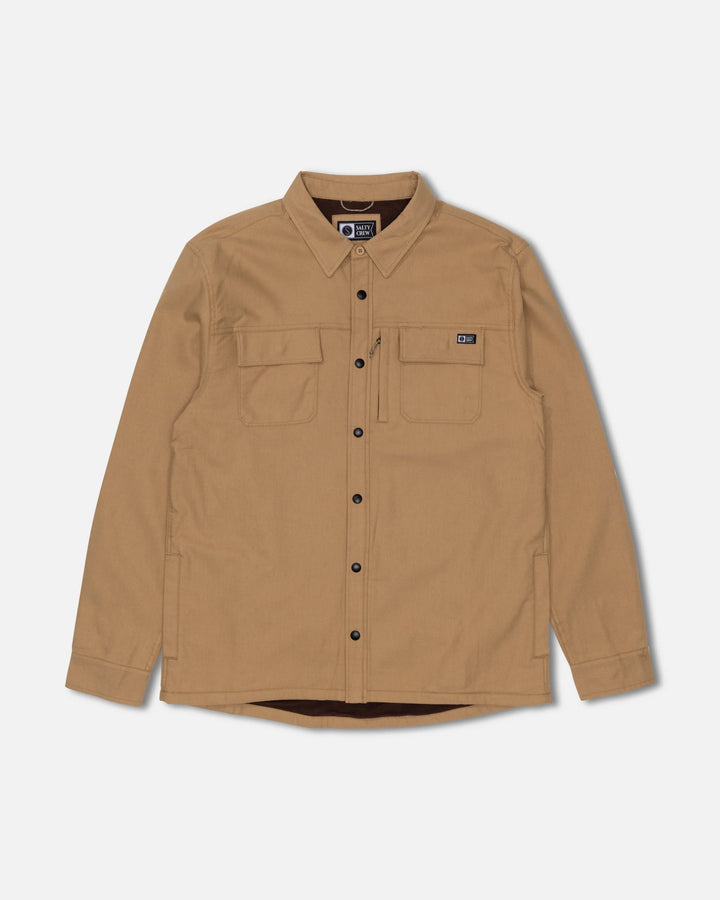 Salty Crew Men's Fathom Tech Shacket - Khaki - Sun Diego Boardshop