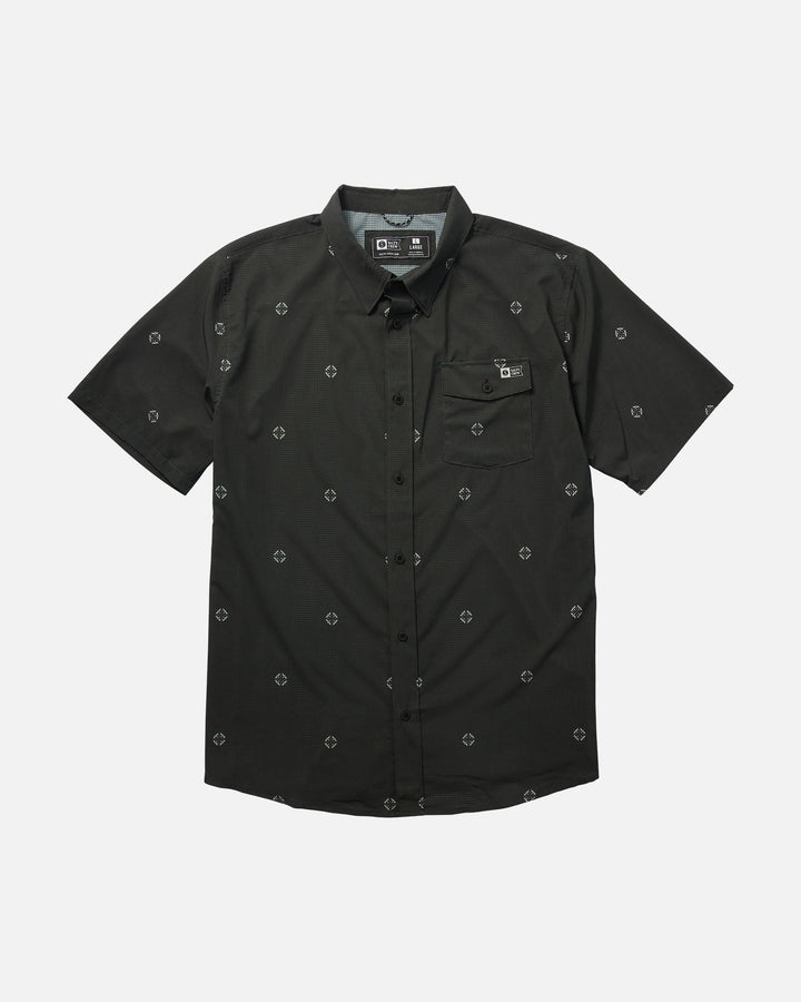 Salty Crew Sailfin S/S Perforated Woven - BLACK - Sun Diego Boardshop