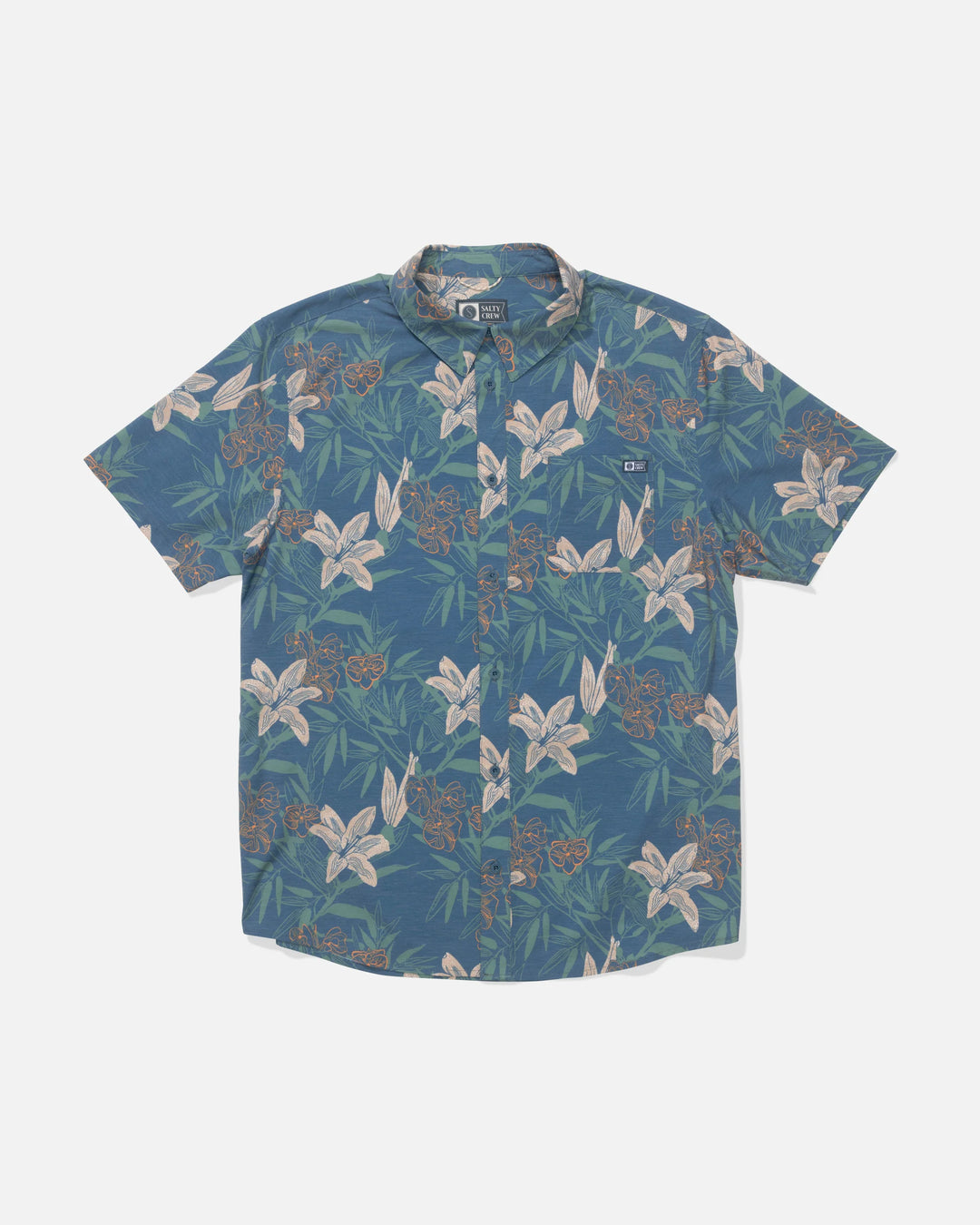 Salty Crew Men's Drifter UV Button Up - Cast Blue