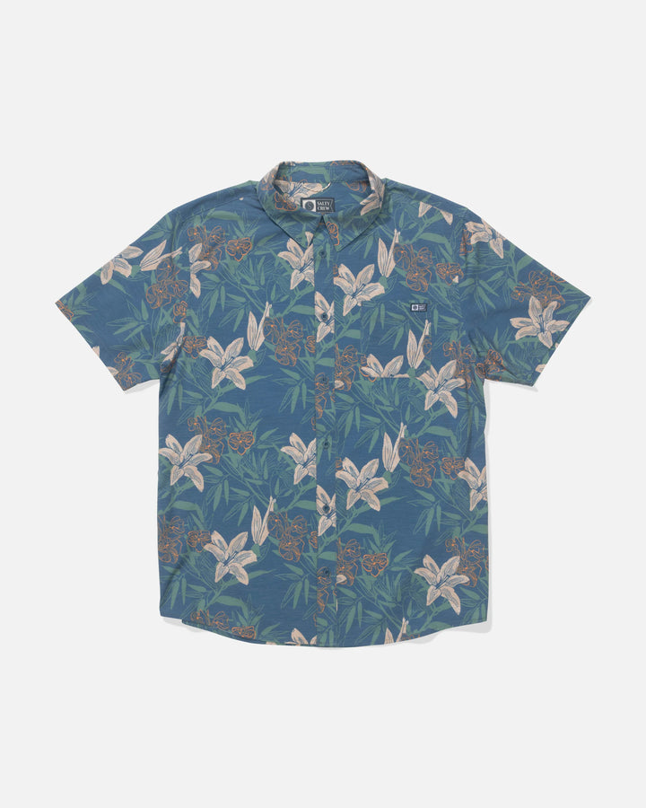 Salty Crew Men's Drifter UV Button Up - Cast Blue