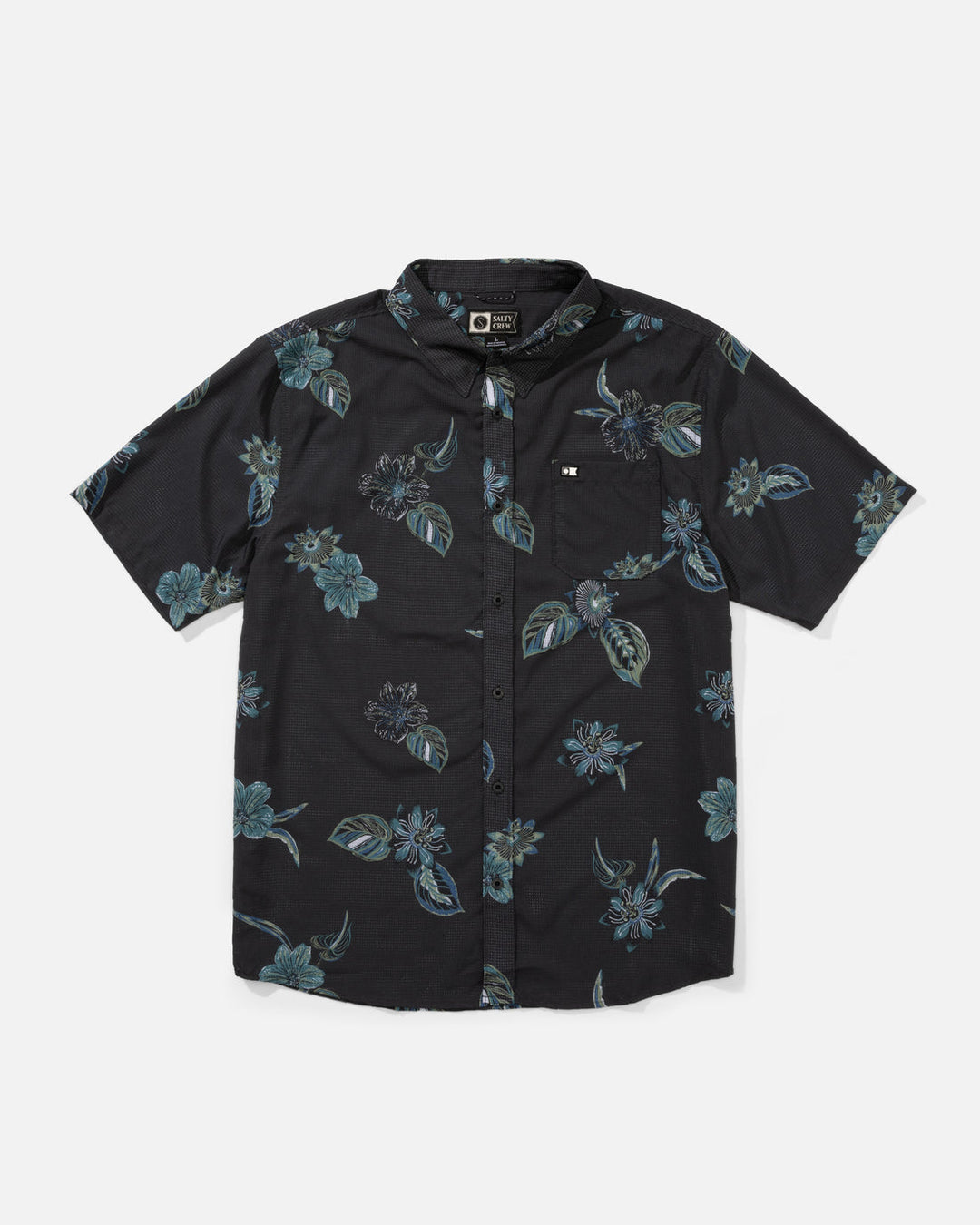 Salty Crew Breezer Perforated Button Up - Phantom - Sun Diego Boardshop