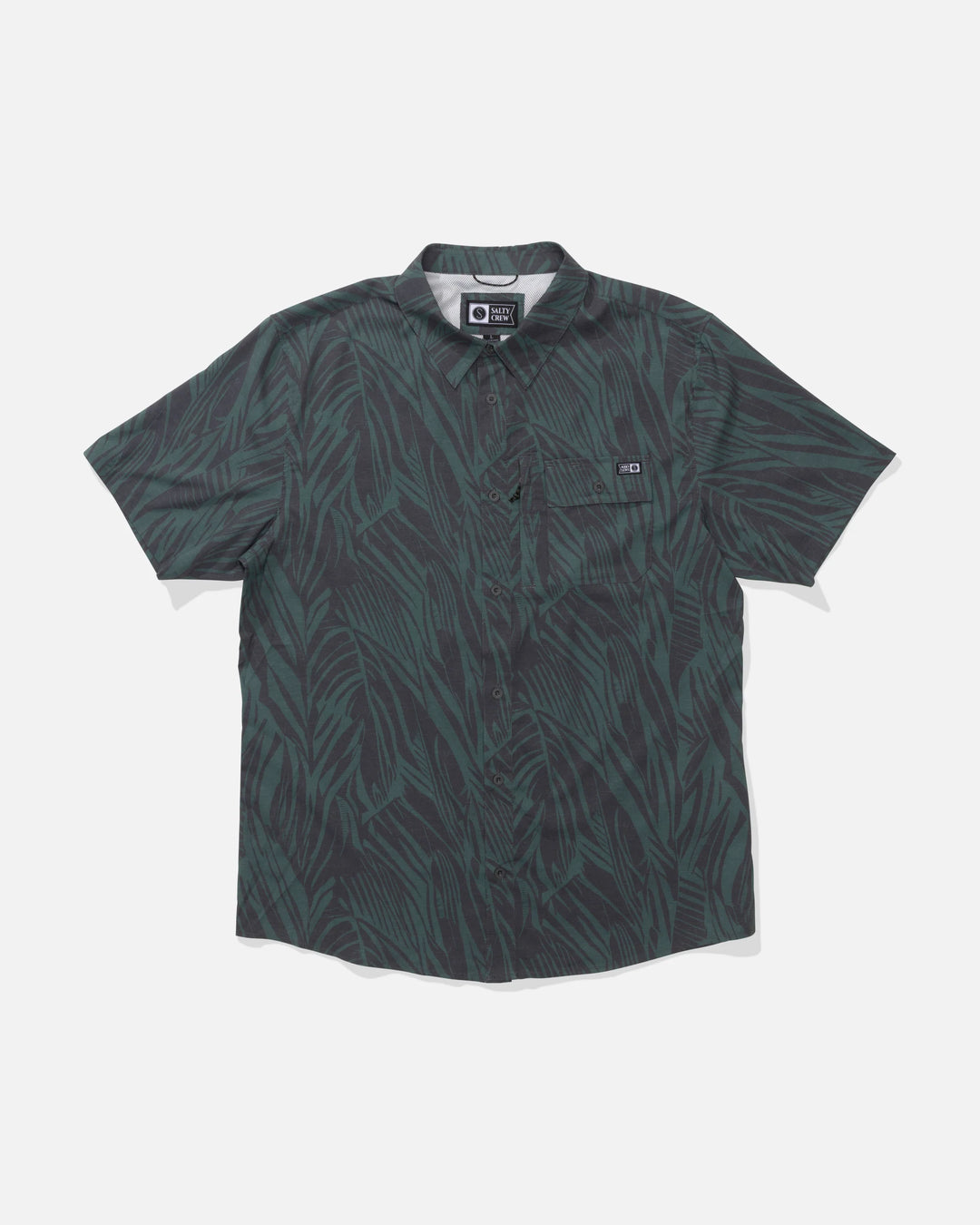 Salty Crew Men's Flagship UV Button Up - Washed Green