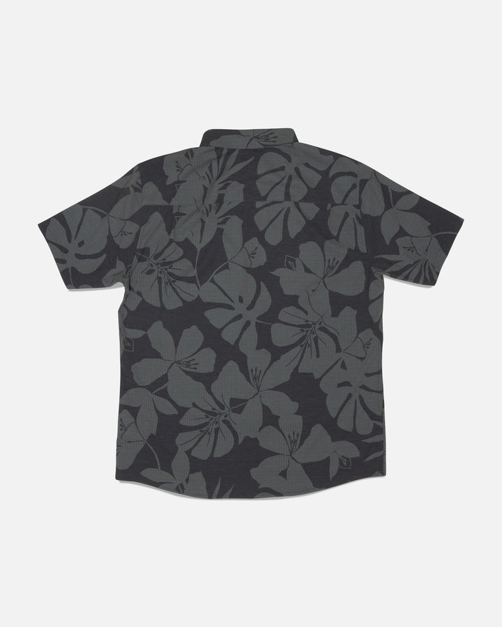 Salty Crew Men's Breezer Perforated Button Up - Black/Green - Sun Diego Boardshop