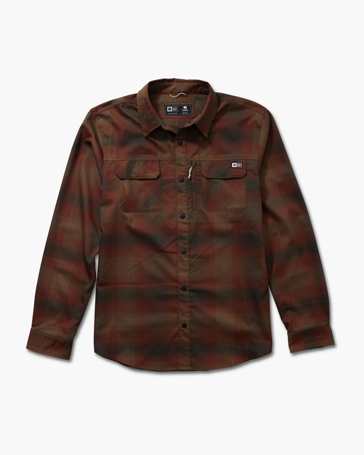 Salty Crew Fathom Tech Flannel - BURGUNDY - Sun Diego Boardshop