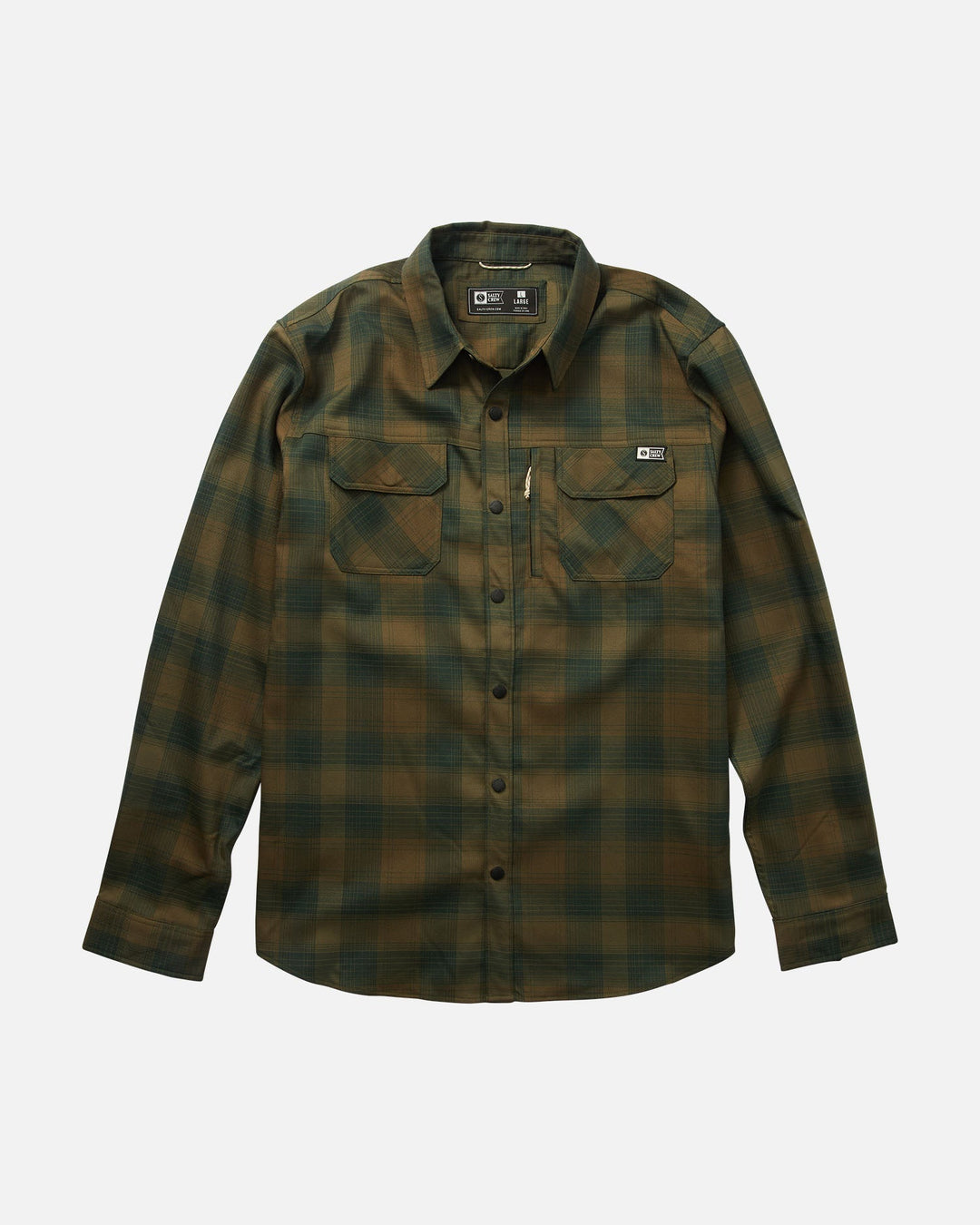 Salty Crew Fathom Tech Flannel - OLIVE - Sun Diego Boardshop