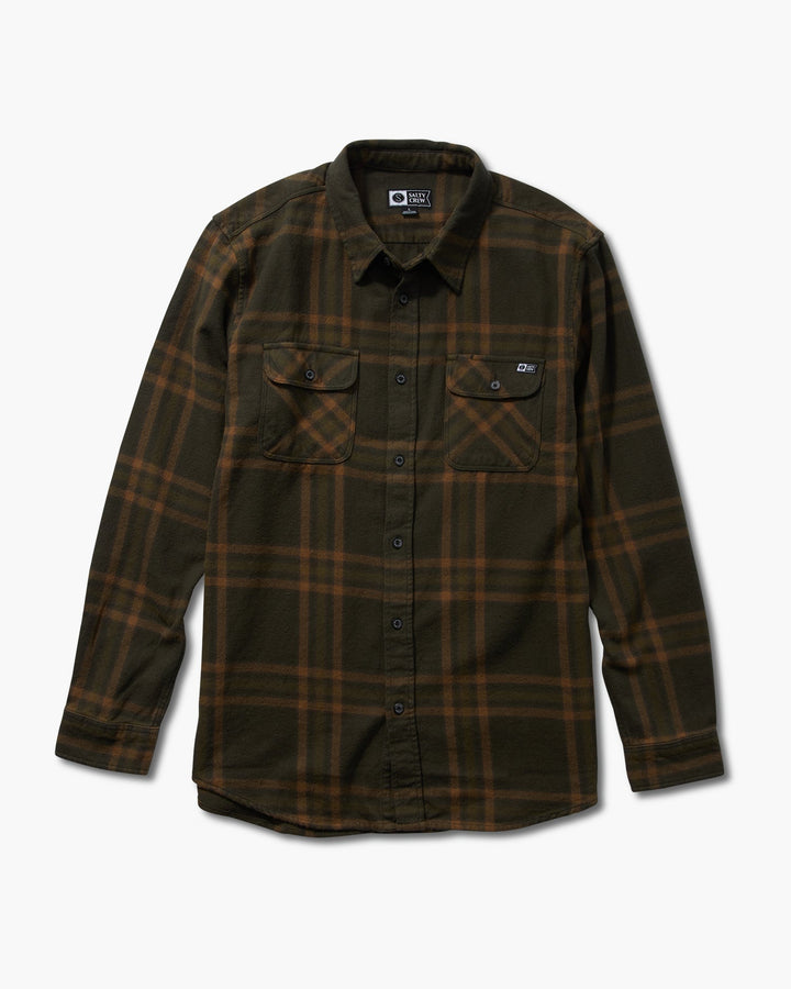 Salty Crew Landfall Flannel - OLIVE - Sun Diego Boardshop