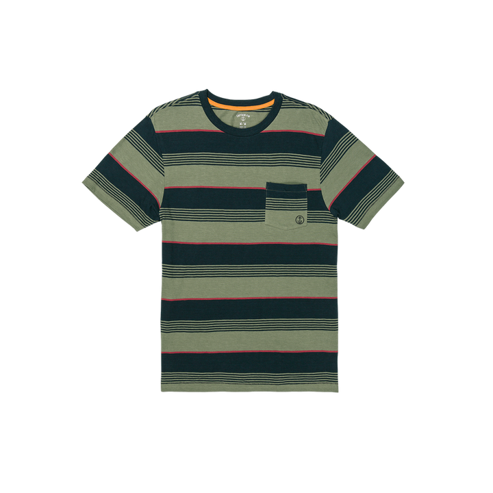 Captain Fin Co Sixties Stripe Short Sleeve Knit Shirt - DARK OLIVE - Sun Diego Boardshop