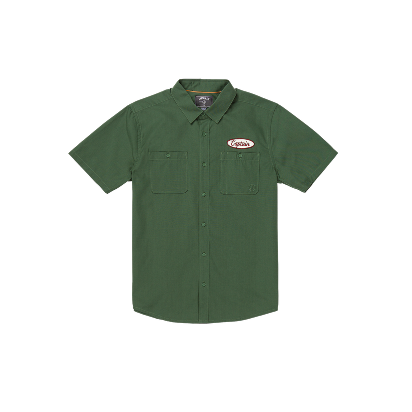 Captain Fin Co Gaslight Short Sleeve Shirt - CILANTRO GREEN - Sun Diego Boardshop