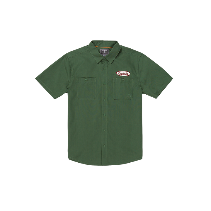 Captain Fin Co Gaslight Short Sleeve Shirt - CILANTRO GREEN - Sun Diego Boardshop