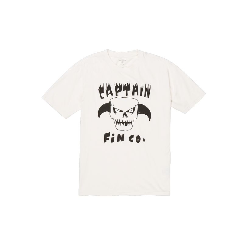 Captain Fin Co Twin Fin Skull Short Sleeve Tee - VINTAGE WHITE - Sun Diego Boardshop