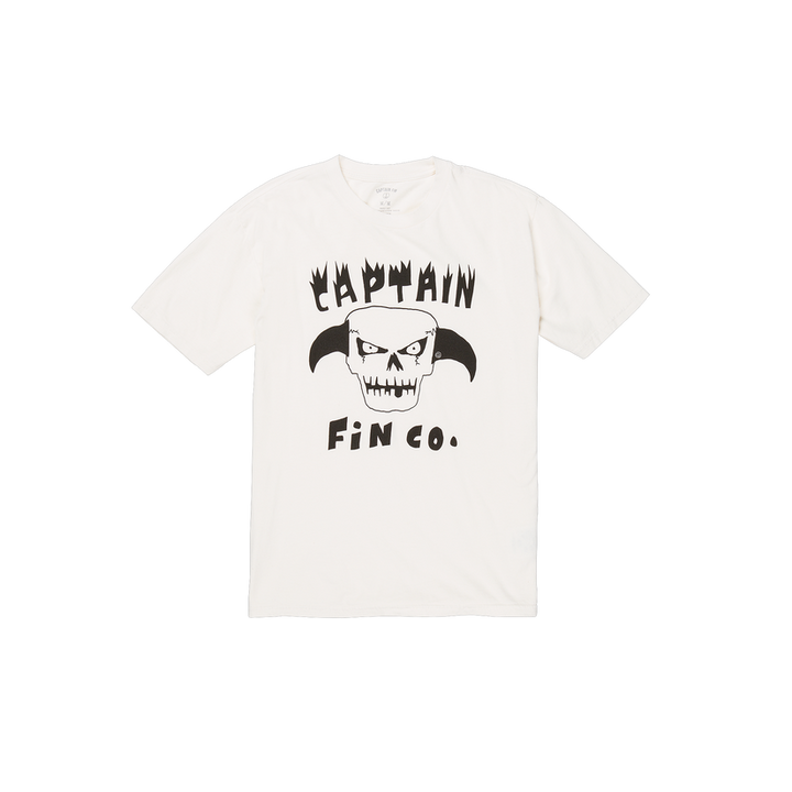 Captain Fin Co Twin Fin Skull Short Sleeve Tee - VINTAGE WHITE - Sun Diego Boardshop