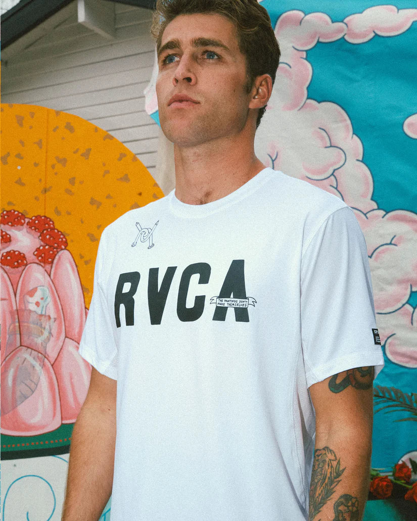 RVCA Luke P Sport Vent T-Shirt - WHITE - Sun Diego Boardshop