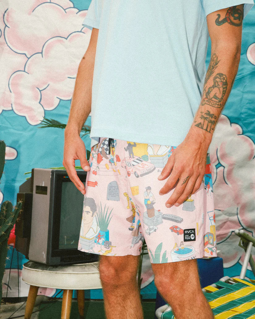 RVCA Luke P Boardshorts 17'' - MULTI PINK - Sun Diego Boardshop