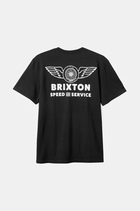 Brixton SPOKE S/S STANDARD T-SHIRT - BLACK - Sun Diego Boardshop