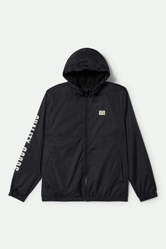 Brixton Claxton Woodburn Lightweight Jacket - BLACK - Sun Diego Boardshop