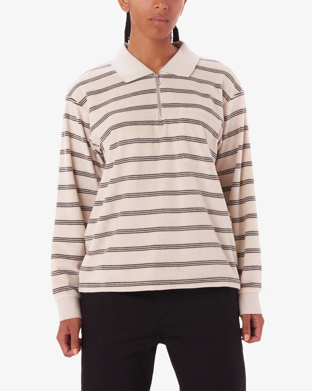 Obey Clothing Laurel Stripe LS Polo