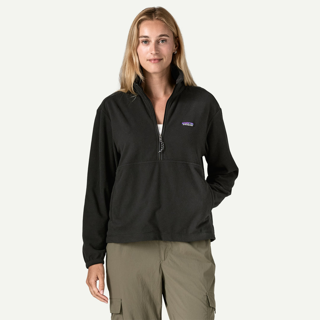 Patagonia Women's Micro D 1/2-Zip Fleece Pullover - Black - Sun Diego Boardshop