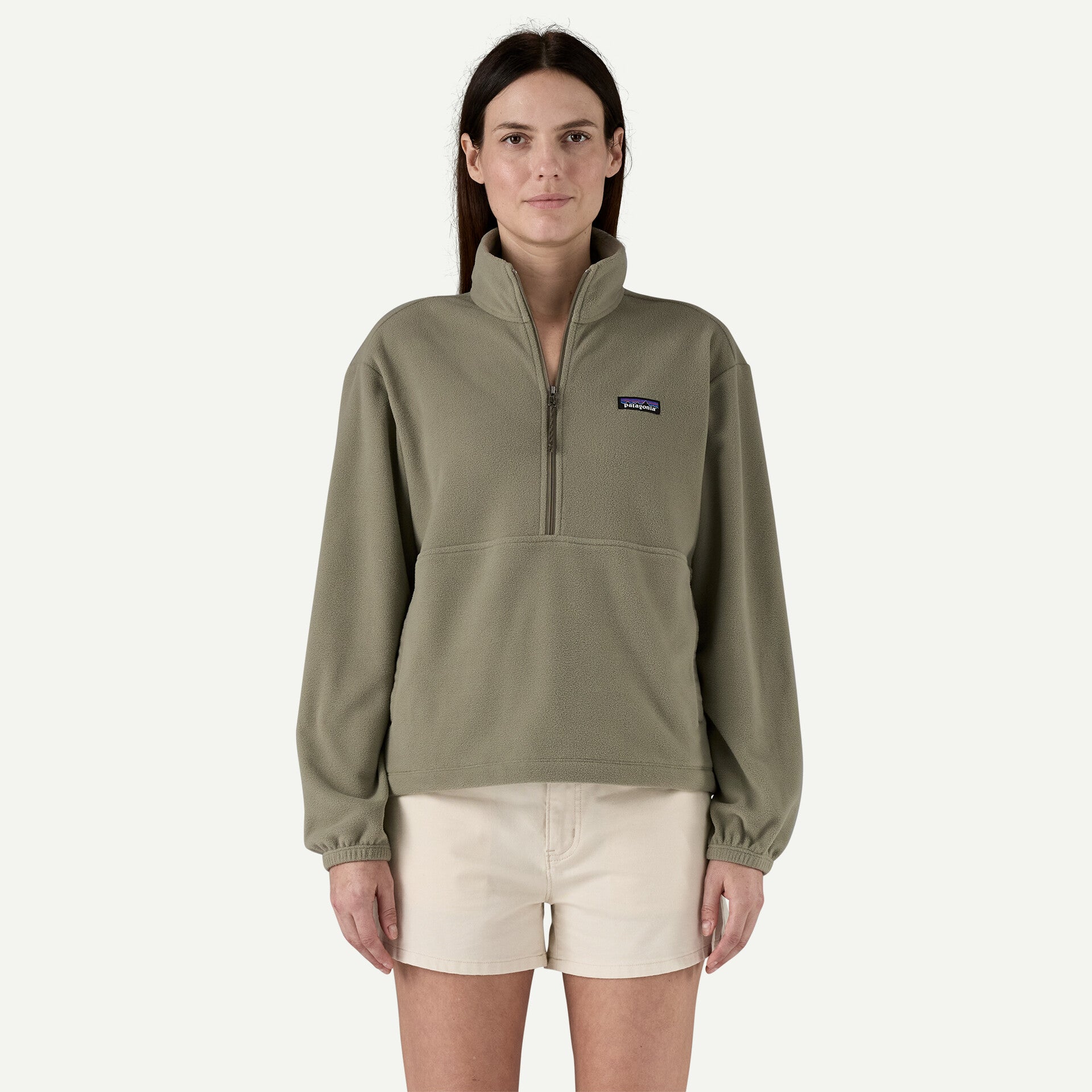 Patagonia Women's Micro D 1/2-Zip Fleece Pullover - ROCK GREEN