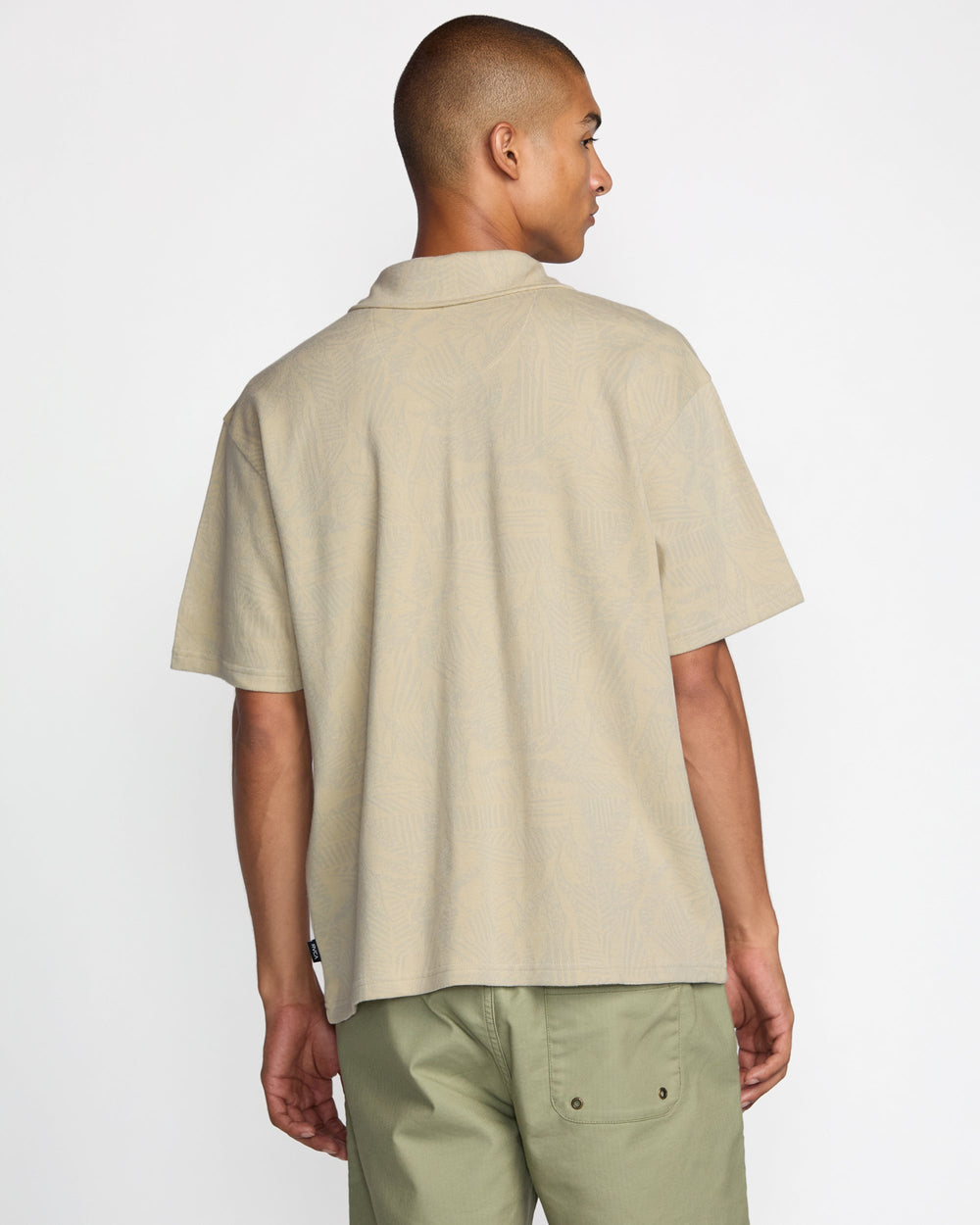 RVCA Exotica Leaf Lines Short Sleeve Polo - Ceramic - Sun Diego Boardshop