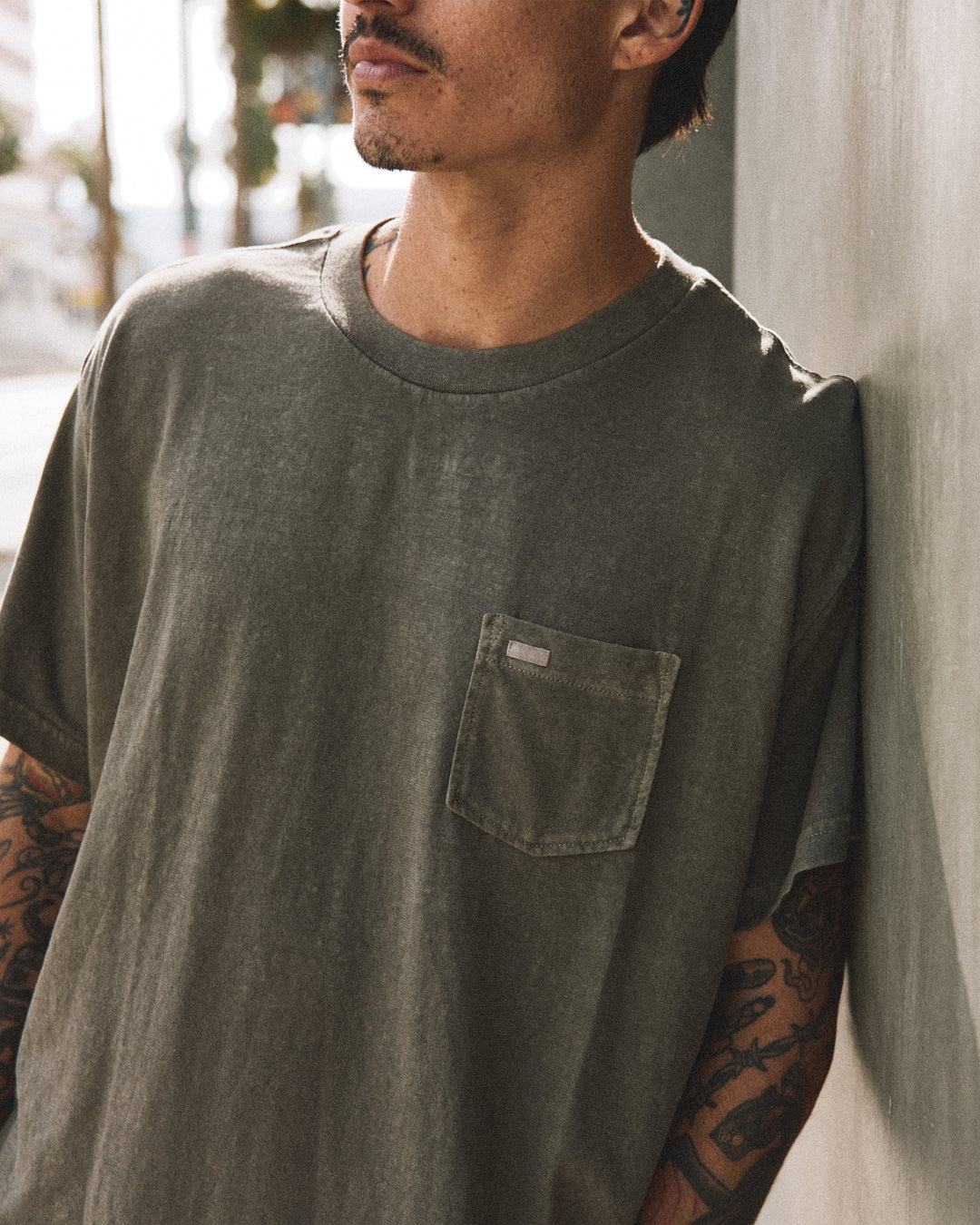 RVCA Men's VAcancy Pocket Tee - Mushroom - Sun Diego Boardshop