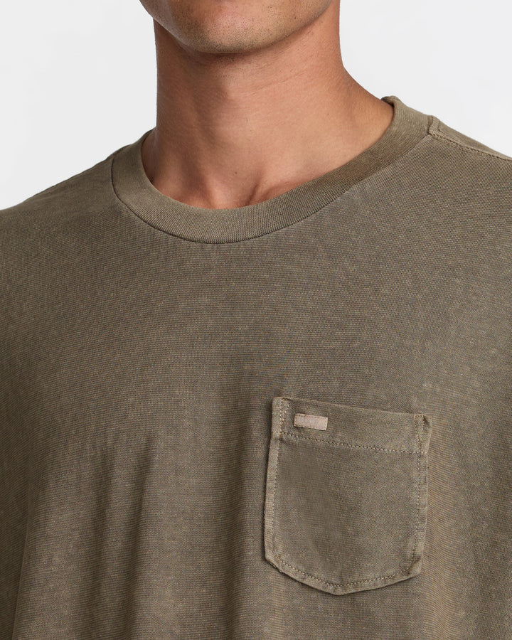 RVCA Men's VAcancy Pocket Tee - Mushroom - Sun Diego Boardshop
