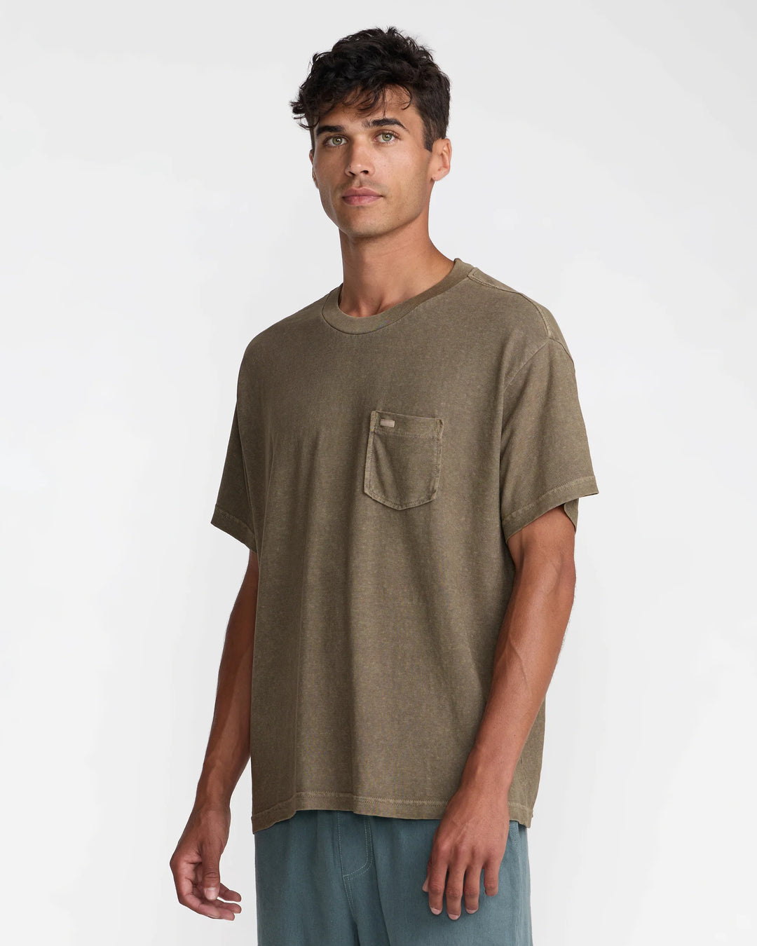 RVCA Men's VAcancy Pocket Tee - Mushroom - Sun Diego Boardshop
