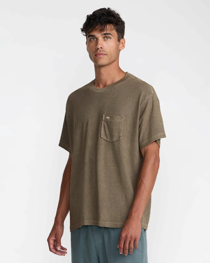 RVCA Men's VAcancy Pocket Tee - Mushroom - Sun Diego Boardshop