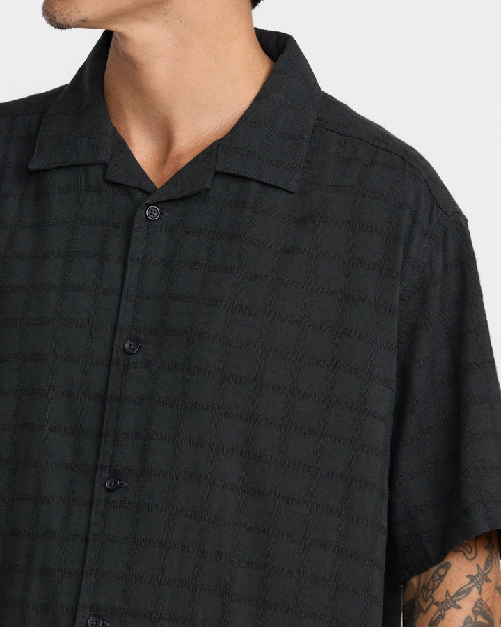 RVCA Men's VAcancy Short Sleeve Shirt - Pirate Black - Sun Diego Boardshop