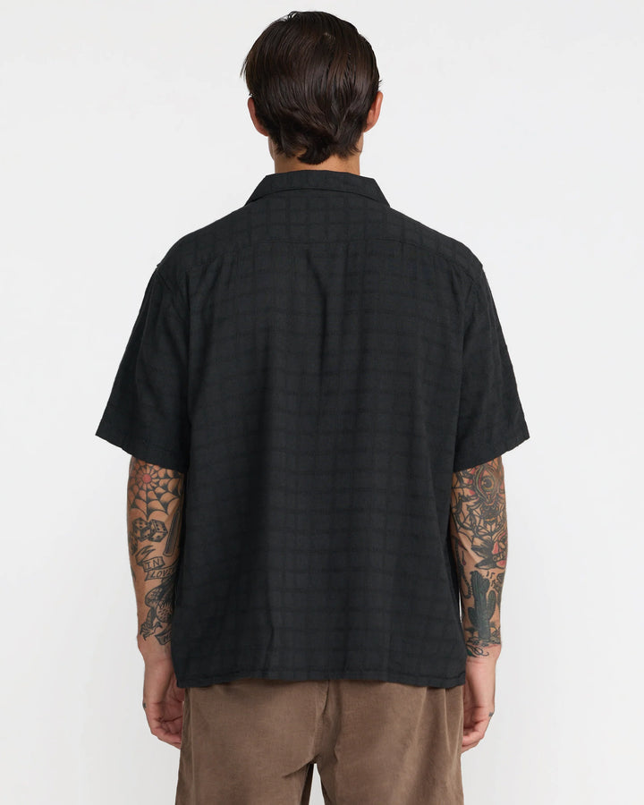 RVCA Men's VAcancy Short Sleeve Shirt - Pirate Black - Sun Diego Boardshop