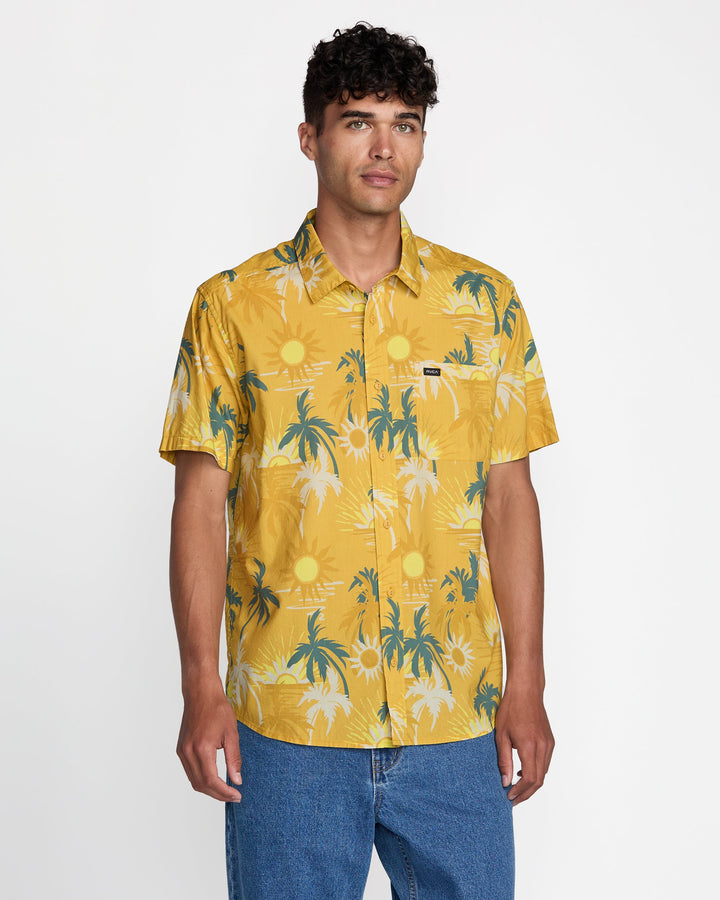 RVCA Exotica Ii Short Sleeve Shirt - Natural - Sun Diego Boardshop