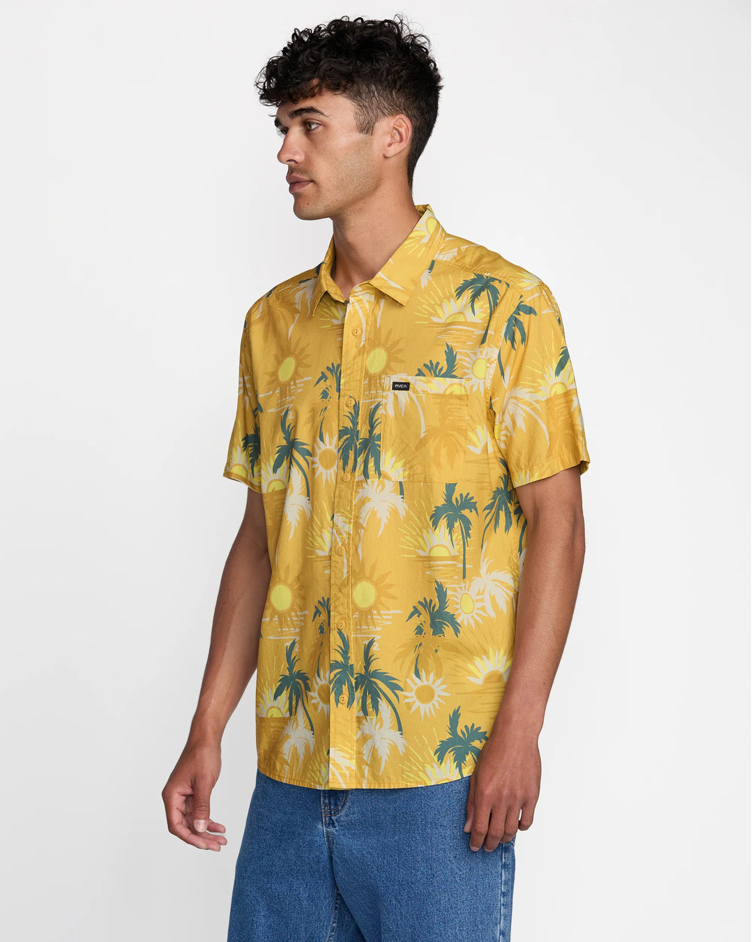 RVCA Sunsets Short Sleeve Shirt - Saffron - Sun Diego Boardshop