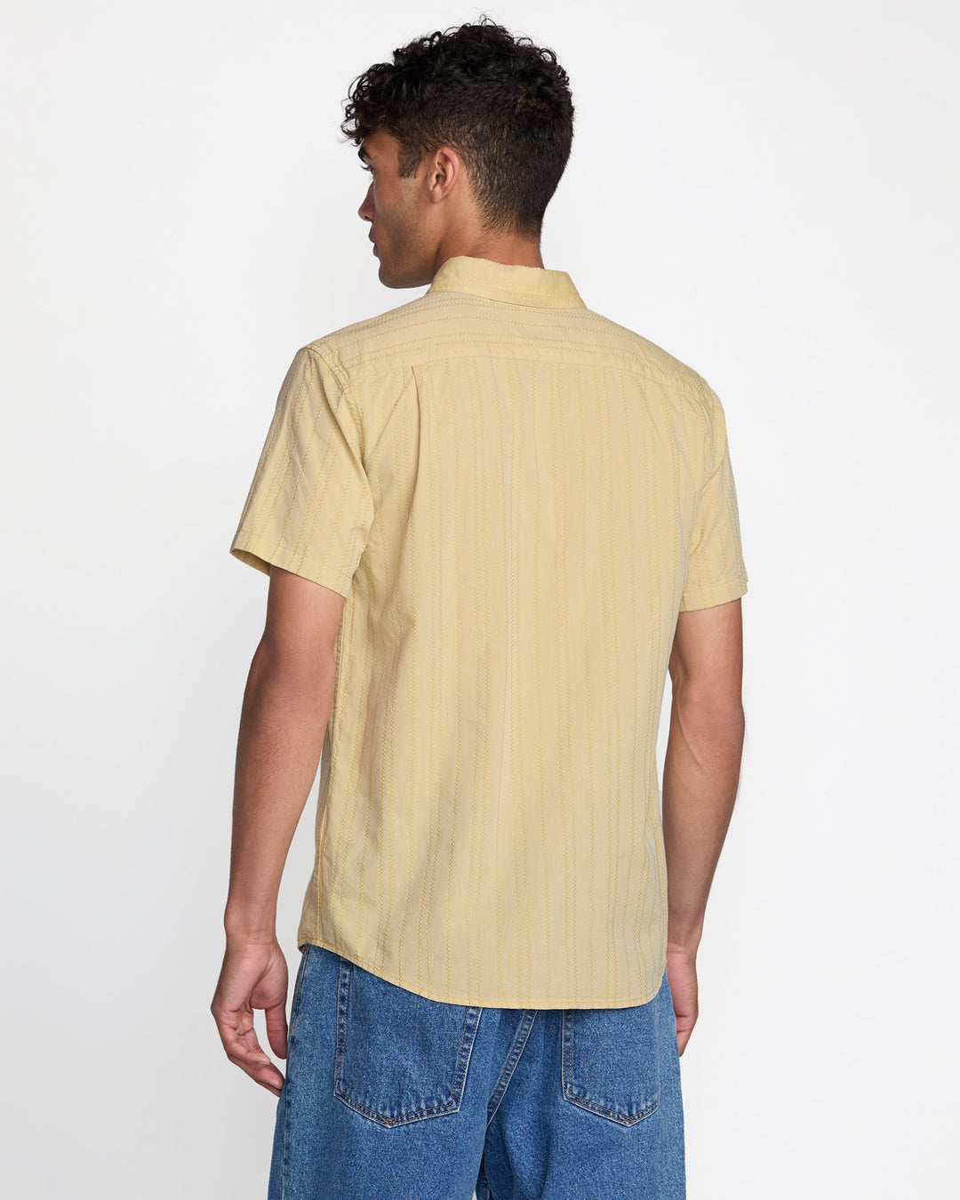 RVCA That'Ll Do Stripe Short Sleeve Shirt - Natural - Sun Diego Boardshop