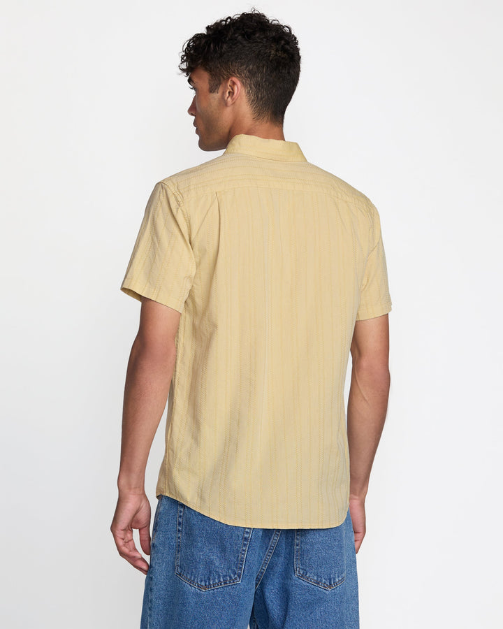 RVCA That'Ll Do Stripe Short Sleeve Shirt - Natural - Sun Diego Boardshop