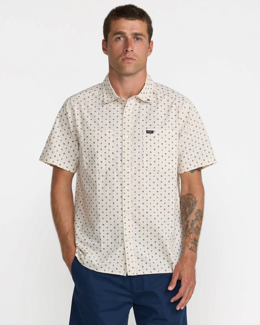 RVCA Men's Breezy Short Sleeve Shirt - Ceramic - Sun Diego Boardshop