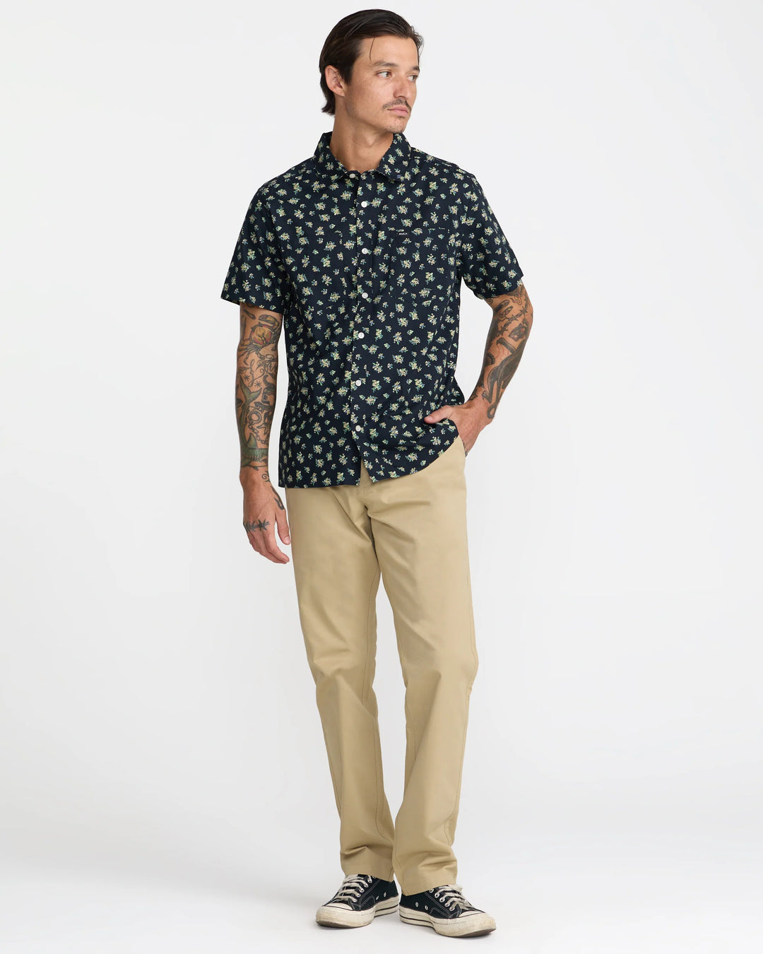 RVCA Men's Breezy Short Sleeve Shirt - Garage Blue - Sun Diego Boardshop