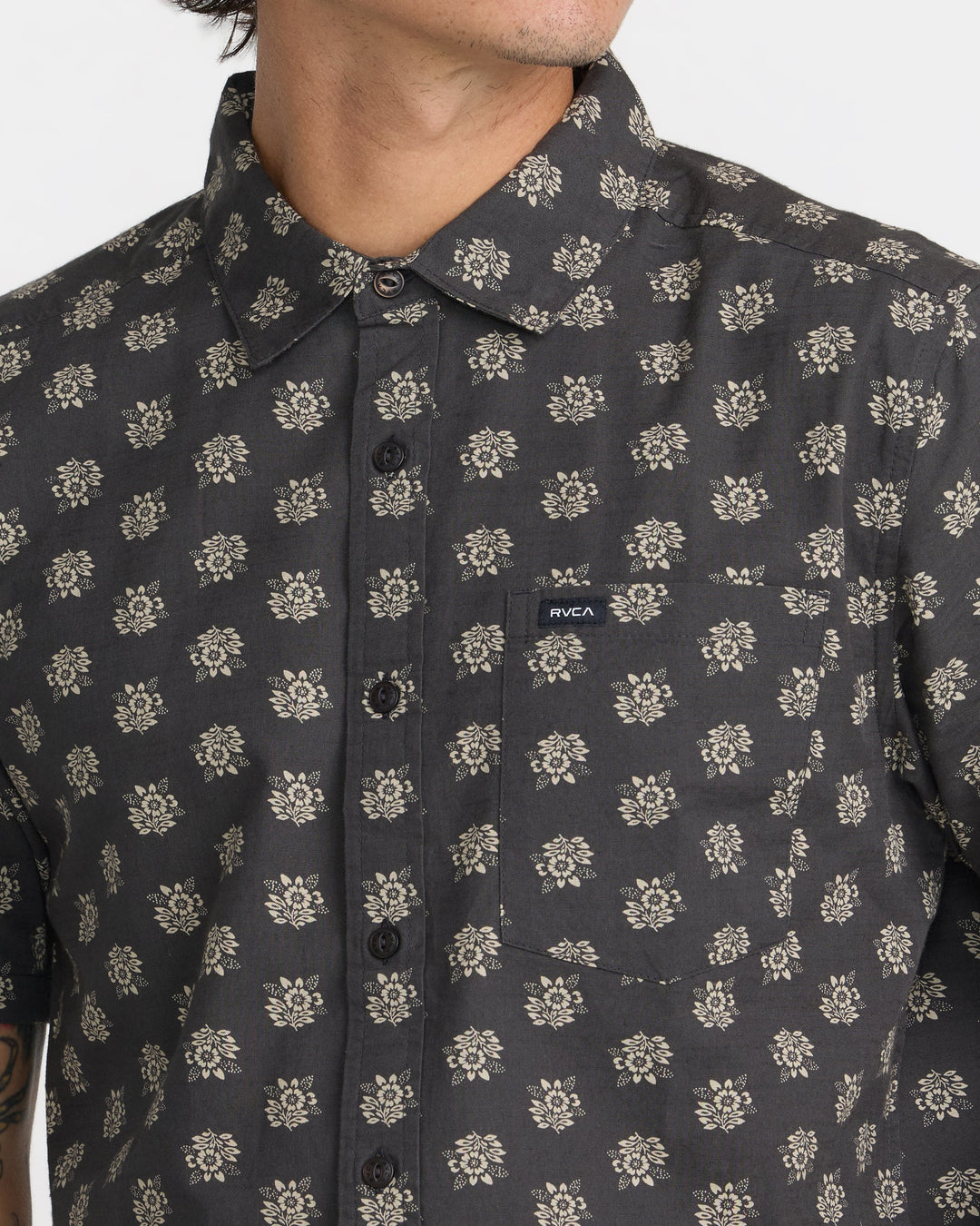 RVCA Men's Breezy Short Sleeve Shirt - Pirate Black - Sun Diego Boardshop